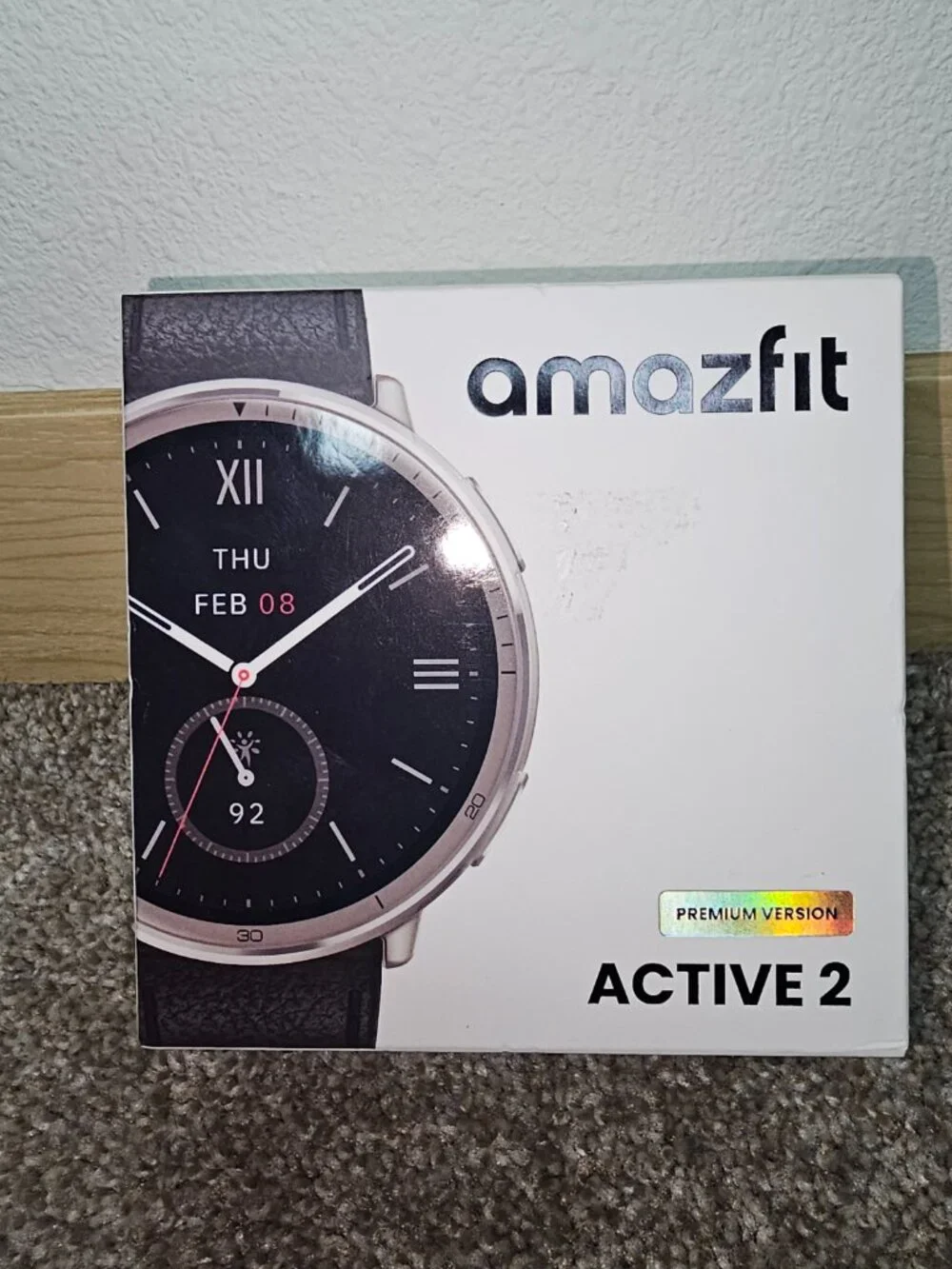 Amazfit Active 2 Round Smartwatch - Black Leather
